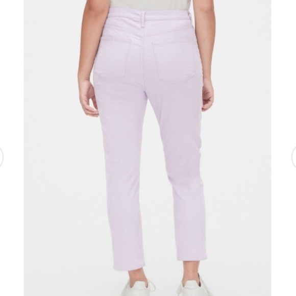 GAP High Rise Cigarette Lilac Corduroy Cropped Jeans, size 14 - Picture 2 of 15